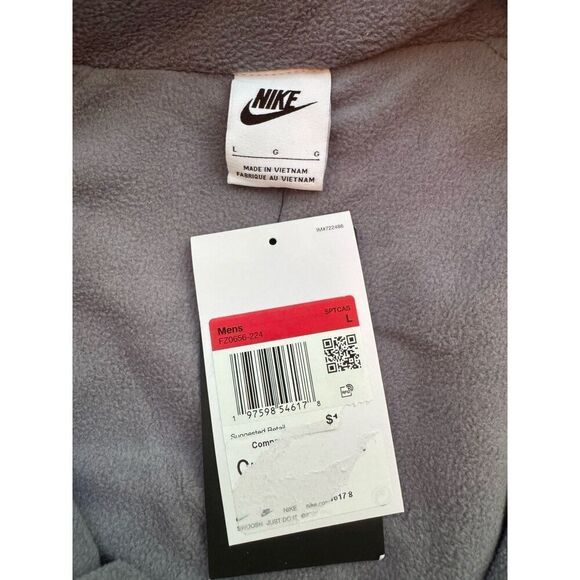 Nike Men's Club Futura Jacket Fleece Lined FZ0656-224 NWT Size Large - Picture 5 of 7